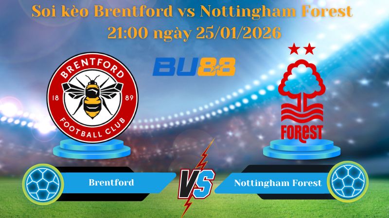 Soi kèo Brentford vs Nottingham Forest 21:00 ngày 25/01/2026